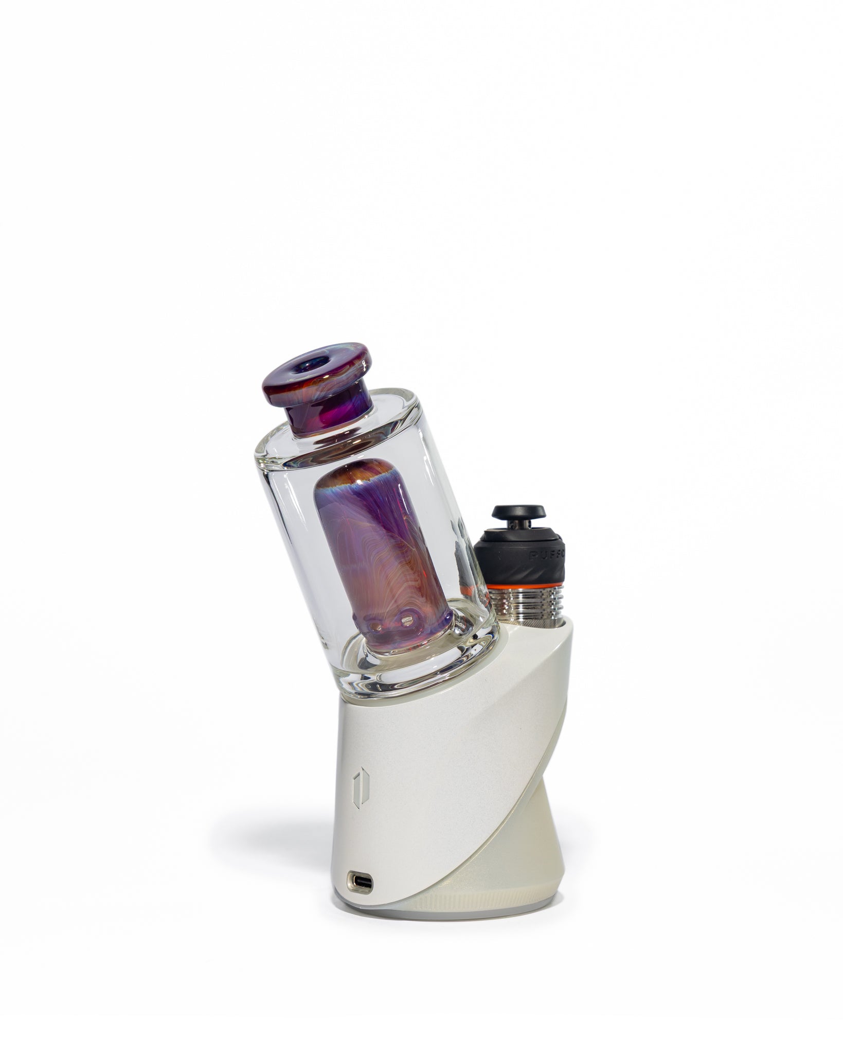 Randohm Glass - Mini Chugger Puffco Top - Double Amber Purple